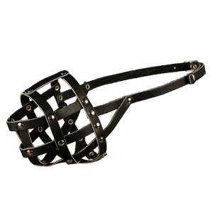 Намордник кожаный №2 овчарка, эрдельтерьер, лайка Каскад