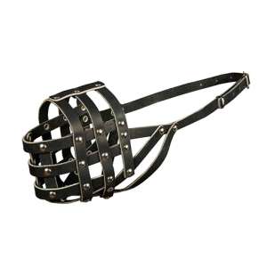 Намордник кожаный №3 овчарка, эрдельтерьер Каскад