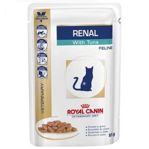 Роял Канин/Royal Canin пауч 85гр корм для кошек Ренал диета при почечных заболеваниях Тунец*12