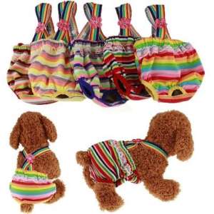 Трусы гигиенические на подтяжках для собак-девочек р.S, ОЖ 32-35см Антицарапки