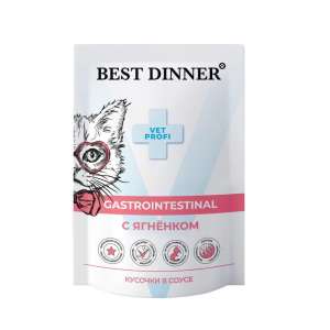 Бест Диннер Gastro Intestinal пауч кусочки в соусе с Ягненком 85гр*24