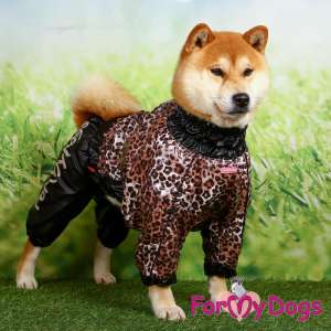 Дождевик для собак рА3, спинка 40см Лео коричневый для мальчиков Formydogs