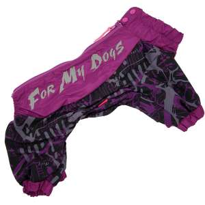 Дождевик для собак р20, спинка 39см фиолетовый неон для девочек Formydogs