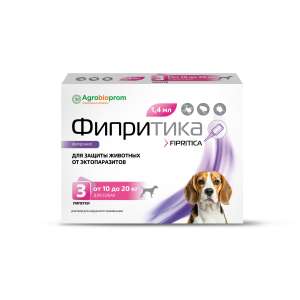 Фипритика капли на холку для собак 1,4 мл 3 пип. фипронил