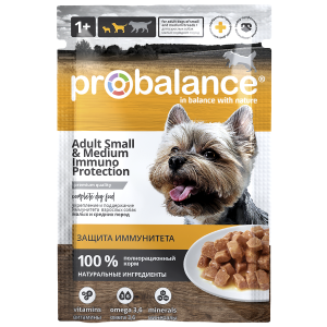 Пробаланс/Probalance Immuno пауч корм для собак мелких и средних пород 85гр*25