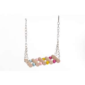 Игрушка для птиц Качели-лесенка WOGY д/птиц 16см на цепочке, гибкая 13х6см арт.2024-6326