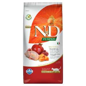 Фармина/Farmina N&D корм для кошек стерилизованных/кастрированных Перепел с гранатом и тыквой 5кг