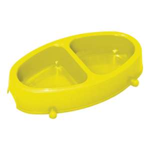 Миска пластиковая двойная на ножках 0,5л Зооник