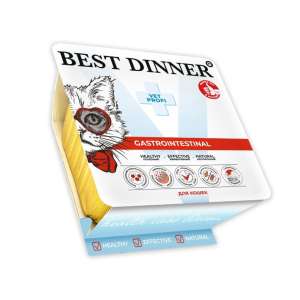 Бест Диннер Vet Profi Gastrointestinal конс для кошек при нарушениях ЖКТ Паштет с индейкой 100 гр*14