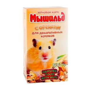 Мышильд корм для хомяков С орехами 500гр*14