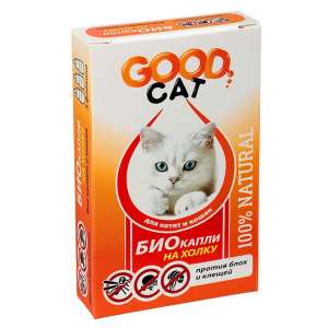 Гуд Кэт Био капли для кошек и котят (в уп 3пип) от блох и клещей для кошек