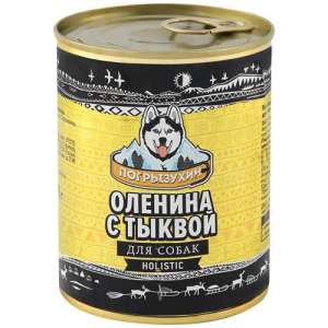 Погрызухин конс корм для собак Оленина с тыквой 338г*12