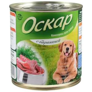 Оскар конс корм для собак Баранина 750г*9