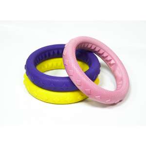 Игрушка для собак Кольцо плавающее среднее 17см синий Зооник