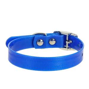 Ошейник биотановый 15мм 26-35см синий Каскад