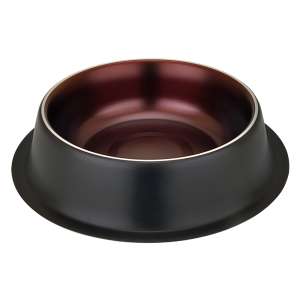 Миска металлическая противоскользящая черная медь Zaara 0,45 Зооник