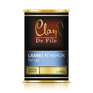 Клан/Clan De File конс. корм для кошек ягненок 340гр*12