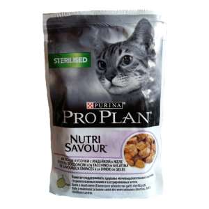 Про План/Pro Plan пауч 85гр корм для кошек Sterilised стерилизованных/кастр Индейка в желе
