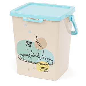 Контейнер для корма Мур-мяу для кошек с замком 5,5л 225*185*240мм Альтернатива