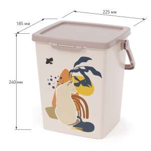 Контейнер для корма Cats для кошек с замком 5,5л 225*185*240мм Альтернатива