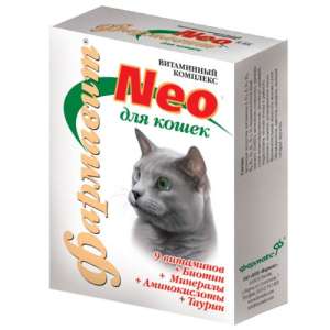 Фармавит Нео для кошек биотин/таурин 60таб.*5 для кошек