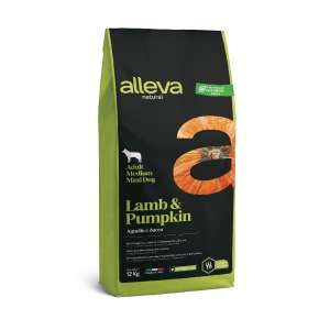 Аллева/Alleva Натурал Низкозерновой корм для собак средних и крупных пород Ягненок/тыква 12кг