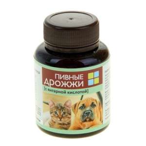 Дрожжи пивные с янтарной к-той 80таб.