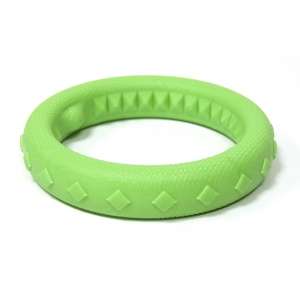 Игрушка для собак Кольцо плавающее среднее 17см салат Зооник