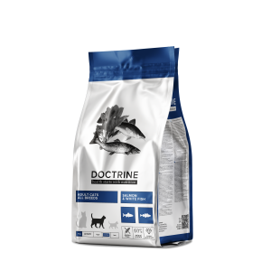 Доктрин/Doctrine Беззерновой корм для кошек Лосось и белая рыба 3кг*4