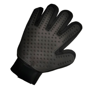 Перчатка массажная для вычесывания шерсти черная 23*17см PMG-1201BLCK Штефан/Stefan для кошек