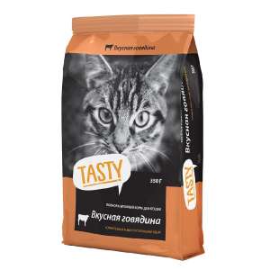 Тэсти/Tasty корм для кошек Говядина 350гр*18