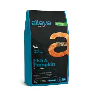 Аллева/Alleva Натурал Низкозерновой корм для собак мелких пород Рыба/тыква 2кг