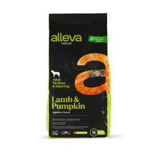 Аллева/Alleva Натурал Низкозерновой корм для собак средних и крупных пород Ягненок/тыква 2кг