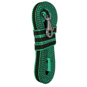 Поводок капроновый с двойной латексной нитью 3м*15мм ЭКО зеленый Зооник