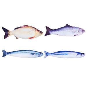 Игрушка для кошек Карп, скумбрия, селедка, форель с валерианой в ассортименте 23см Антицарапки