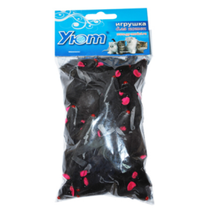 Игрушка для кошек Мышь-погремушка из натурального меха 5см Уют*25