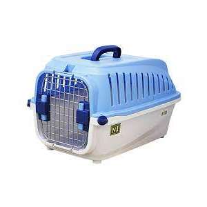 Переноска пластиковая с замком до 5кг голубая 46*30,5*28,3см Уют