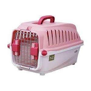 Переноска пластиковая с замком до 5кг розовая 46*30,5*28,3см Уют