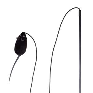 Игрушка для кошек дразнилка Мышь с палочкой 50+80см Антицарапки