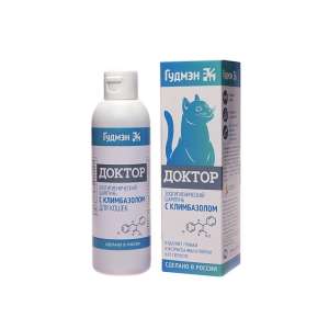 Шампунь Доктор для кошек с климбазолом 200мл (от грибков, перхоти, шелушения)*35