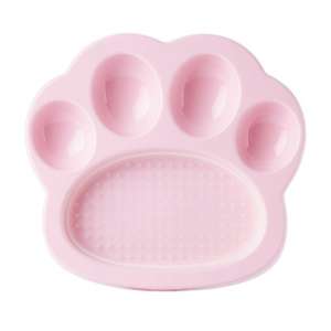 Миска для медленного кормления 2в1 Лапа мини 20*18*3см розовая ПетДримХаус