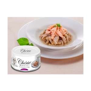 Петтрик/Pettric Cherie корм для кошек смесь из желт и полосат тунца с кусоч лосося в подливе 80гр