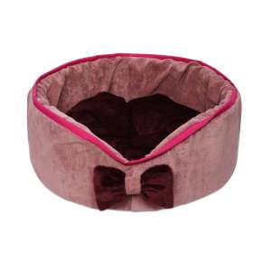 Лежанка Соня 41*41*16см LM4060-202B розовая с бордовым LION