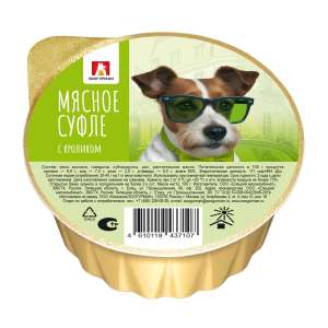 Зоогурман ламистер Мясное суфле корм для собак Кролик 100гр*20