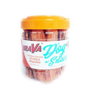 Брава/BraVa лакомства для собак сушеные ломтики из Индейки 700гр