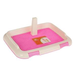 Туалет для собак с сеткой 46,5*35,5*5,5см розовый Пижон