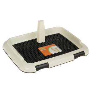 Туалет для собак с сеткой 46,5*35,5*5,5см черный Пижон