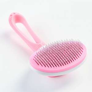 Пуходерка с каплей 10*19см с самоочисткой облегченная розовая Пижон