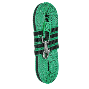Поводок капроновый с двойной латексной нитью 5м*15мм ЭКО зелёный Зооник для собак