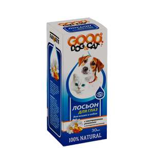 Лосьон гигиен Гуд Кэт/Дог для глаз для собак и кошек 30мл (с ромашкой и янтар. кислотой) для кошек